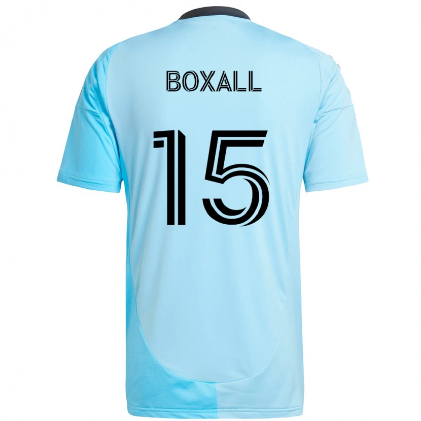 Danxen Mulher Camisola Michael Boxall #15 Azul Celeste Alternativa 2025/26 Camisa