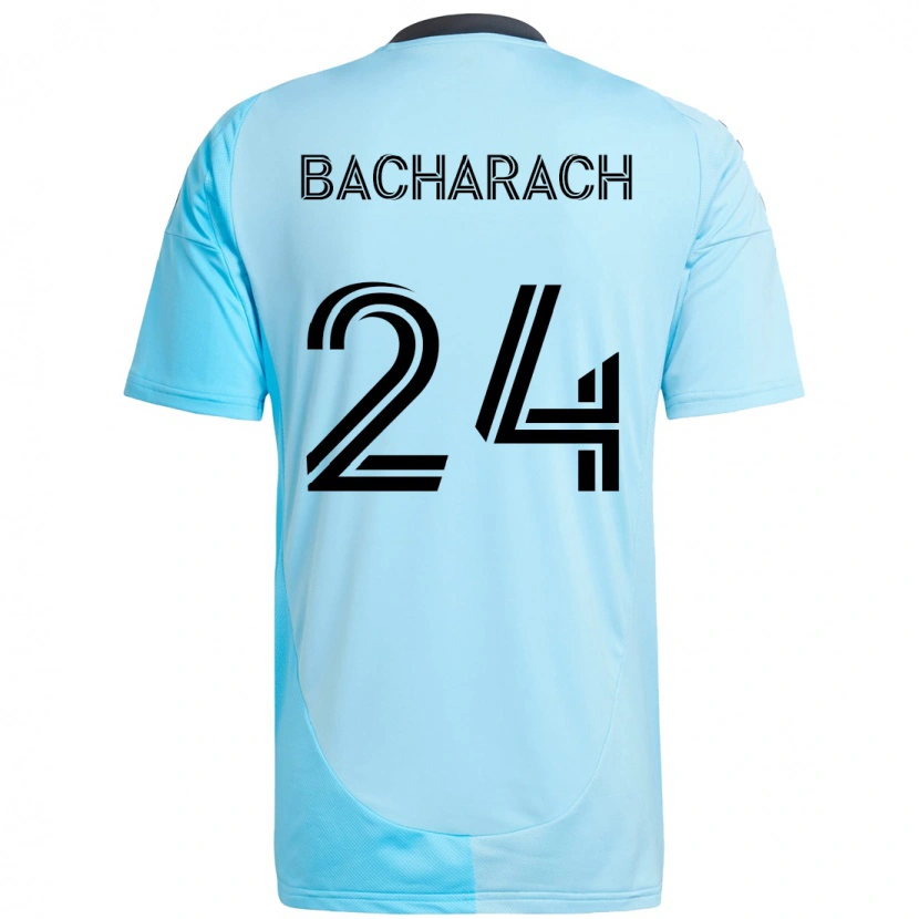 Danxen Mulher Camisola Hugo Bacharach #24 Azul Celeste Alternativa 2025/26 Camisa
