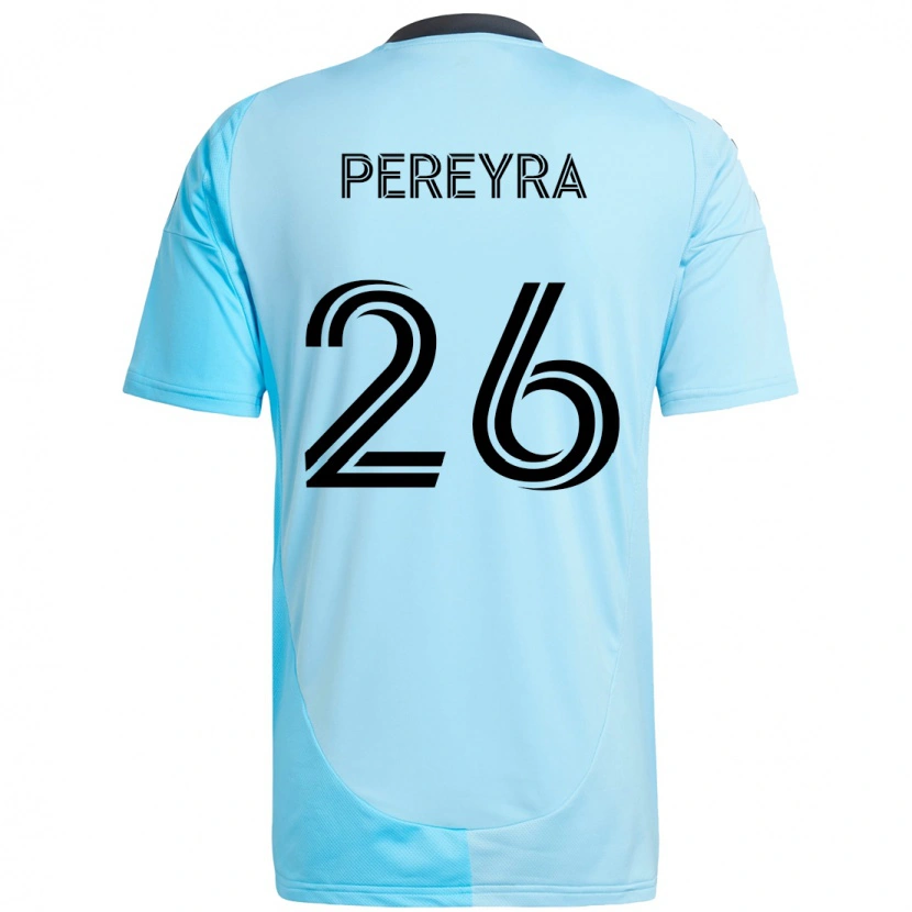 Danxen Mulher Camisola Joaquín Pereyra #26 Azul Celeste Alternativa 2025/26 Camisa