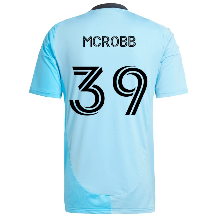 Danxen Mulher Camisola Finn Mcrobb #39 Azul Celeste Alternativa 2025/26 Camisa