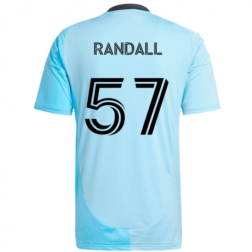 Danxen Mulher Camisola Darius Randell #57 Azul Celeste Alternativa 2025/26 Camisa