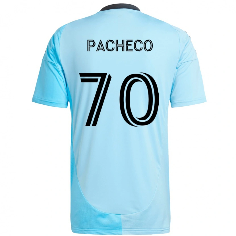 Danxen Mulher Camisola Diogo Pacheco #70 Azul Celeste Alternativa 2025/26 Camisa