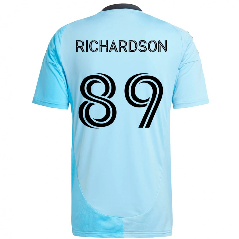 Danxen Mulher Camisola Nick Richardson #89 Azul Celeste Alternativa 2025/26 Camisa