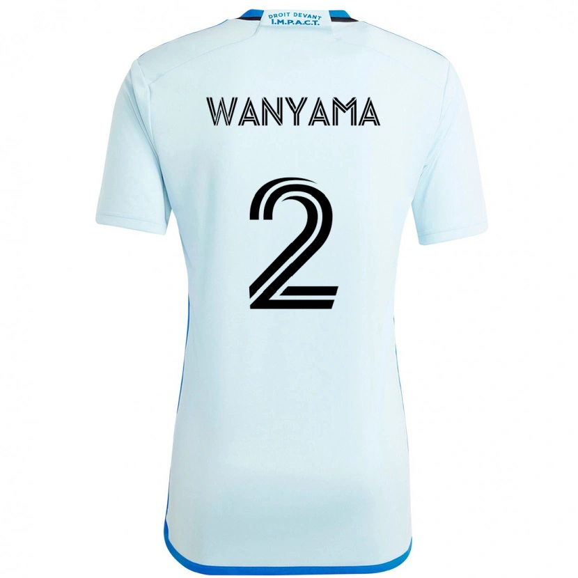 Danxen Mulher Camisola Victor Wanyama #2 Azul Celeste Azul Escuro Alternativa 2025/26 Camisa