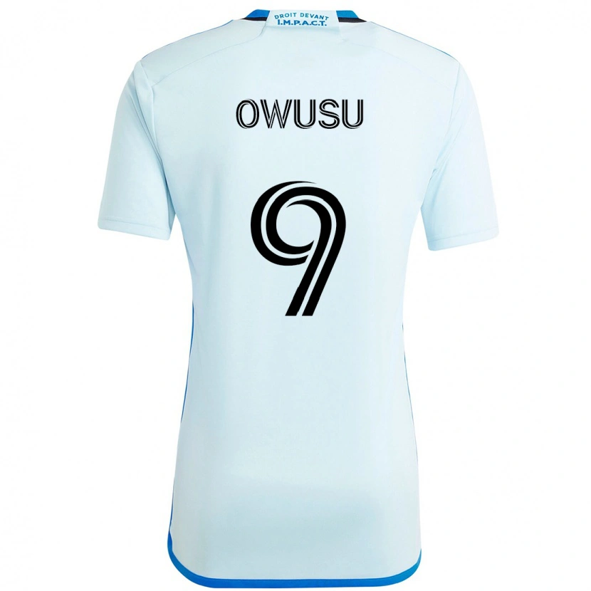 Danxen Mulher Camisola Prince Osei Owusu #9 Azul Celeste Azul Escuro Alternativa 2025/26 Camisa