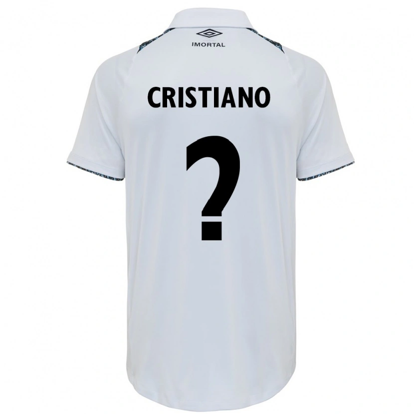 Danxen Mulher Camisola Cristiano #0 Branco Azul Alternativa 2025/26 Camisa
