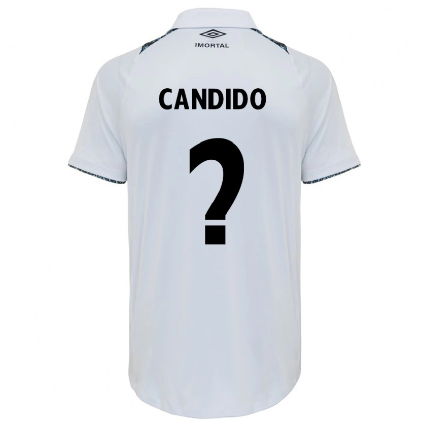 Danxen Mulher Camisola Luan Cândido #0 Branco Azul Alternativa 2025/26 Camisa