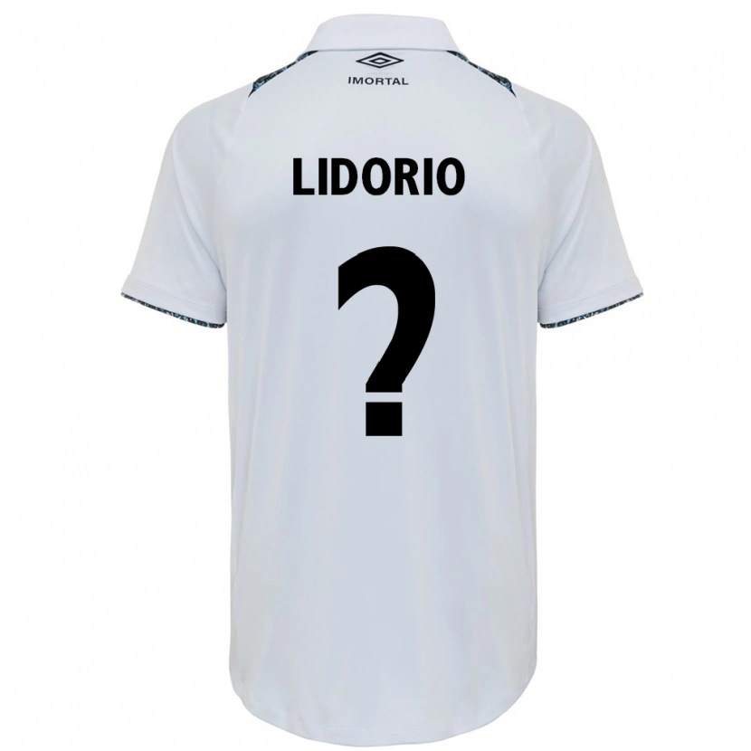 Danxen Mulher Camisola João Lidório #0 Branco Azul Alternativa 2025/26 Camisa