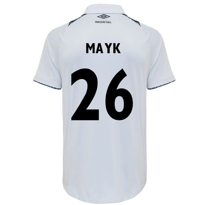 Danxen Mulher Camisola Mayk #26 Branco Azul Alternativa 2025/26 Camisa
