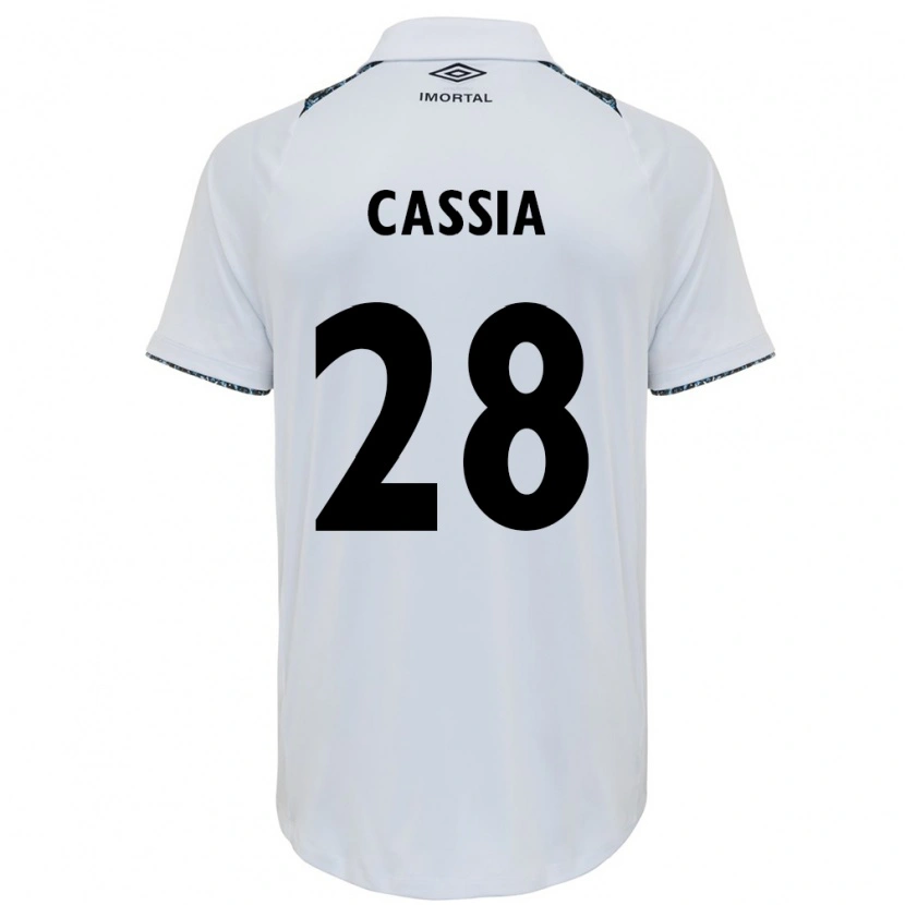 Danxen Mulher Camisola Cássia #28 Branco Azul Alternativa 2025/26 Camisa