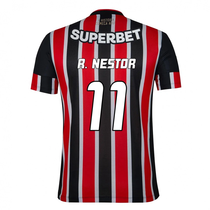 Danxen Mulher Camisola Rodrigo Nestor #11 Preto Vermelho Alternativa 2025/26 Camisa