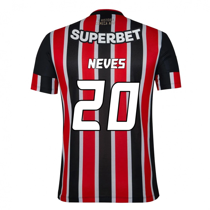 Danxen Mulher Camisola Gabriel Neves #20 Preto Vermelho Alternativa 2025/26 Camisa