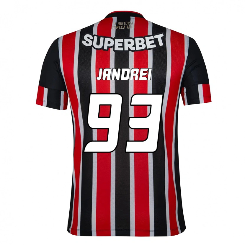 Danxen Mulher Camisola Jandrei #93 Preto Vermelho Alternativa 2025/26 Camisa