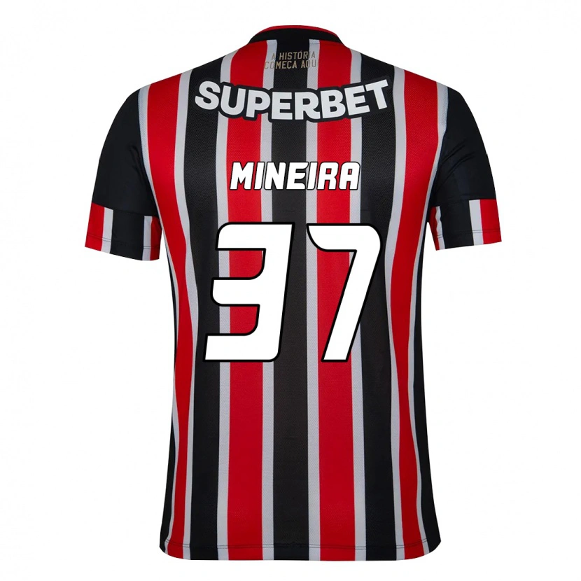 Danxen Mulher Camisola Rafa Mineira #37 Preto Vermelho Alternativa 2025/26 Camisa