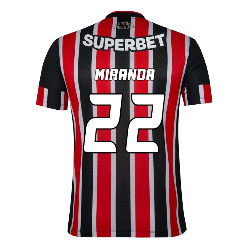 Danxen Mulher Camisola Miranda #22 Preto Vermelho Alternativa 2025/26 Camisa