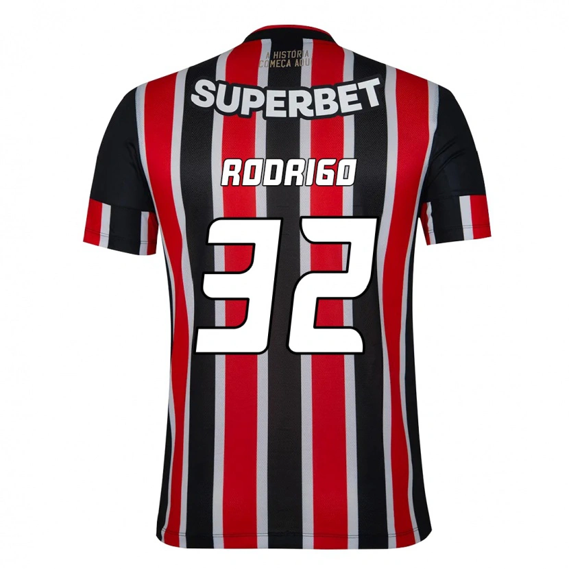 Danxen Mulher Camisola Rodrigo #32 Preto Vermelho Alternativa 2025/26 Camisa