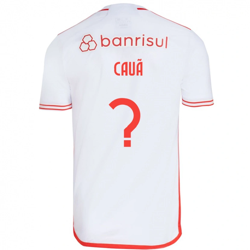 Danxen Mulher Camisola Cauã #0 Branco Vermelho Alternativa 2025/26 Camisa