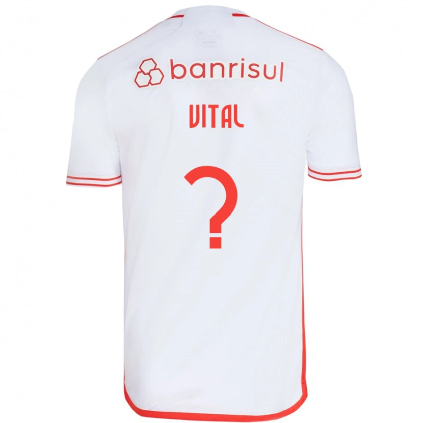 Danxen Mulher Camisola Lucas Vital #0 Branco Vermelho Alternativa 2025/26 Camisa