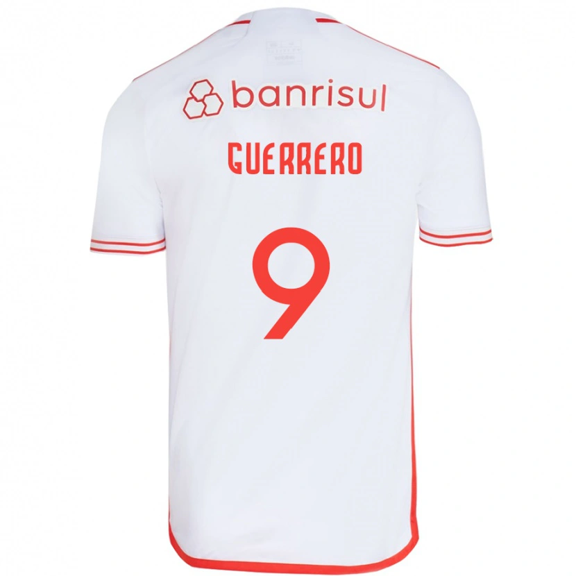 Danxen Mulher Camisola Paolo Guerrero #9 Branco Vermelho Alternativa 2025/26 Camisa