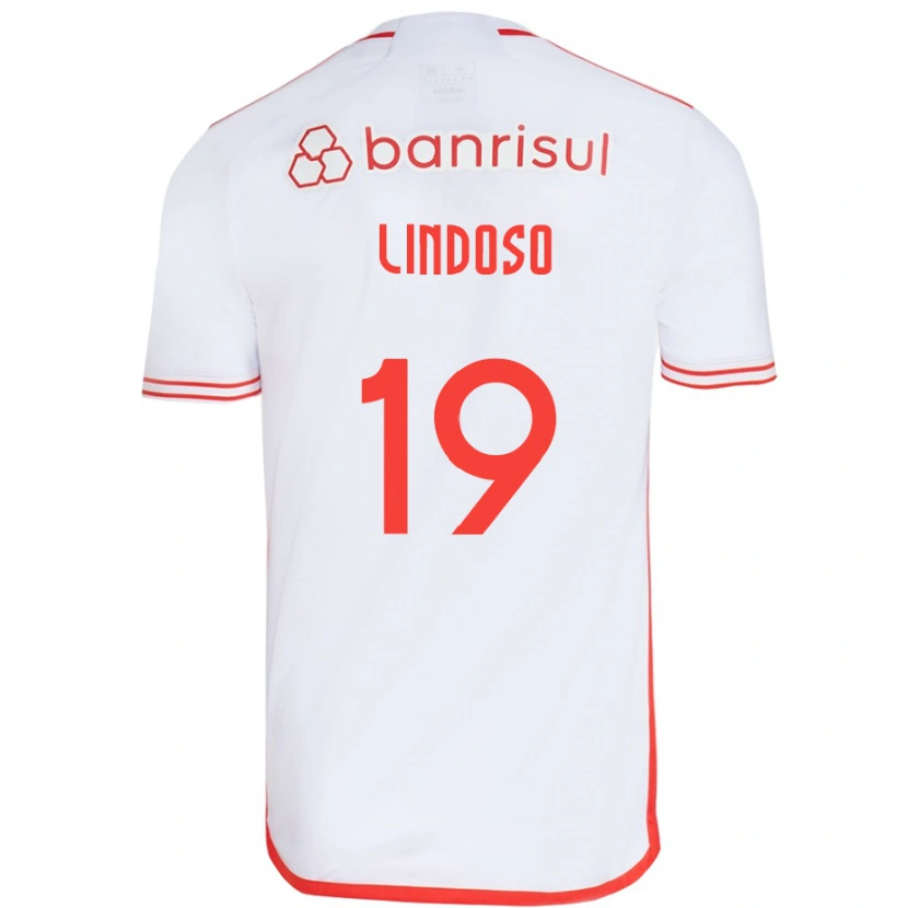 Danxen Mulher Camisola Rodrigo Lindoso #19 Branco Vermelho Alternativa 2025/26 Camisa