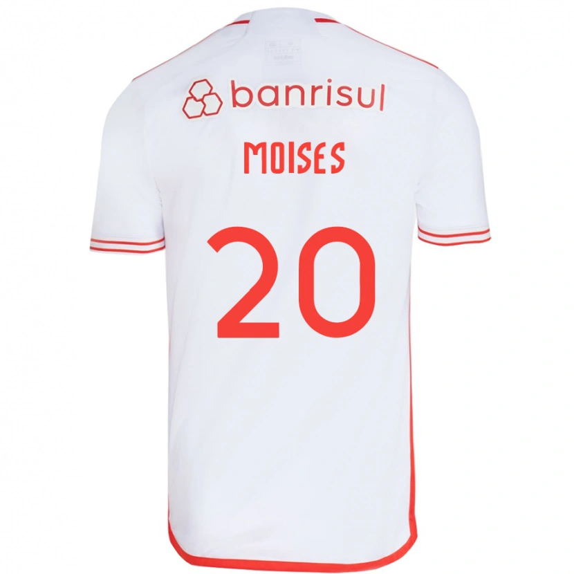Danxen Mulher Camisola Moises #20 Branco Vermelho Alternativa 2025/26 Camisa