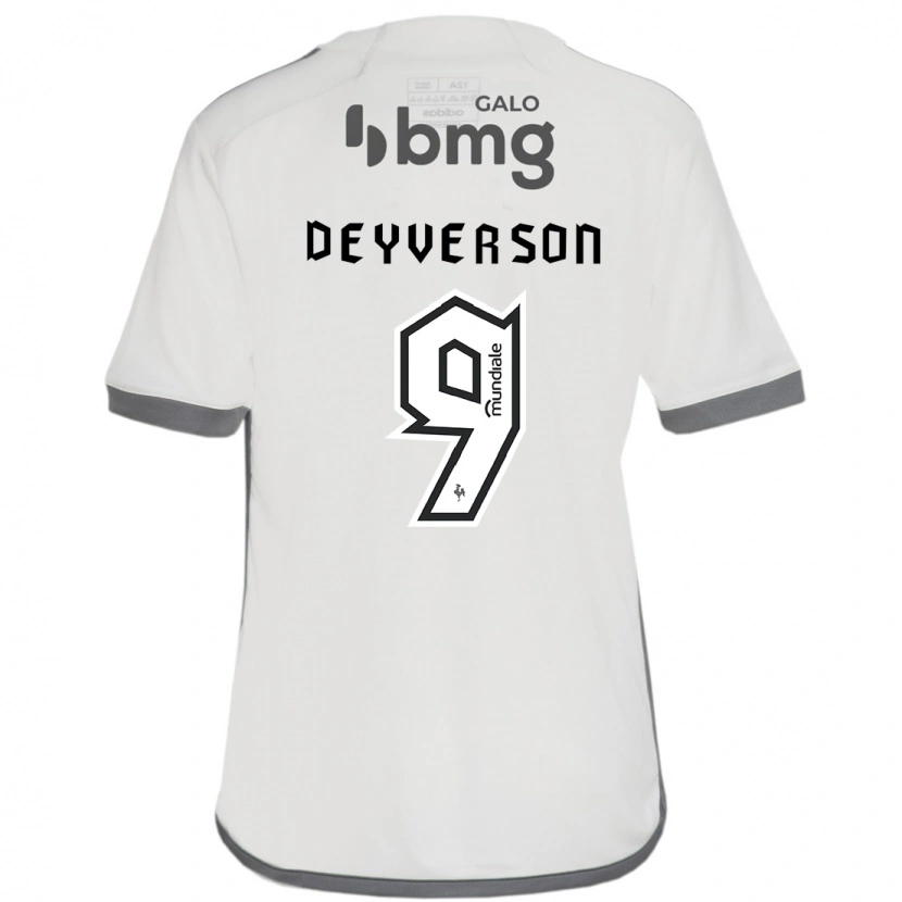 Danxen Mulher Camisola Deyverson #9 Branco Sujo Alternativa 2025/26 Camisa