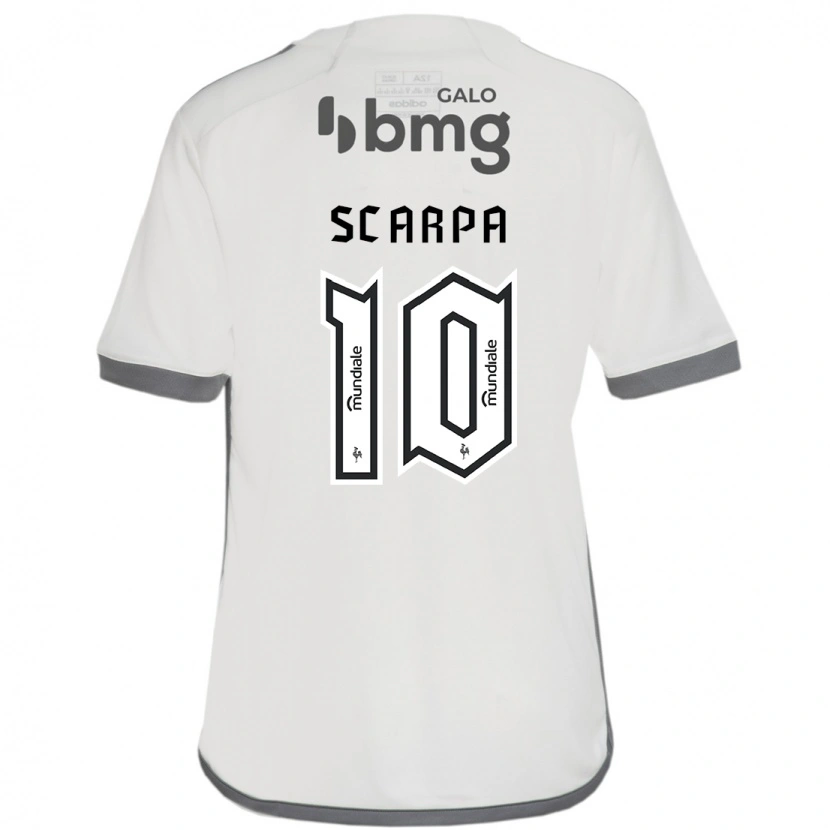 Danxen Mulher Camisola Gustavo Scarpa #10 Branco Sujo Alternativa 2025/26 Camisa