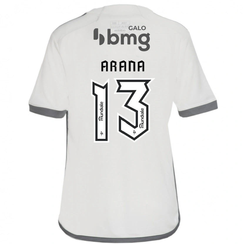 Danxen Mulher Camisola Guilherme Arana #13 Branco Sujo Alternativa 2025/26 Camisa