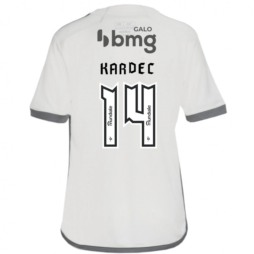 Danxen Mulher Camisola Alan Kardec #14 Branco Sujo Alternativa 2025/26 Camisa