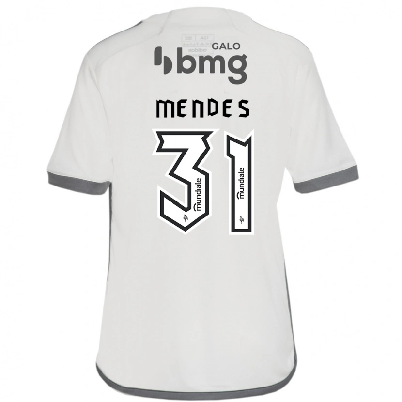 Danxen Mulher Camisola Matheus Mendes #31 Branco Sujo Alternativa 2025/26 Camisa