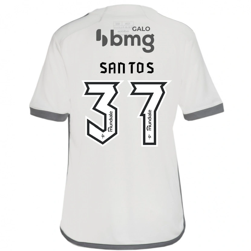 Danxen Mulher Camisola Júnior Santos #37 Branco Sujo Alternativa 2025/26 Camisa