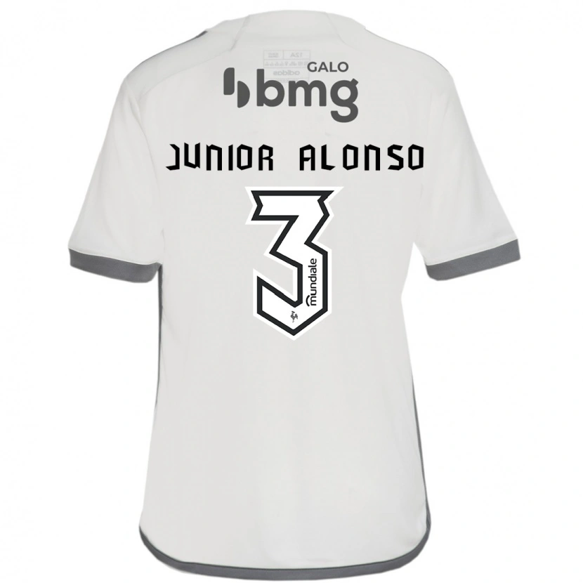 Danxen Mulher Camisola Junior Alonso #3 Branco Sujo Alternativa 2025/26 Camisa