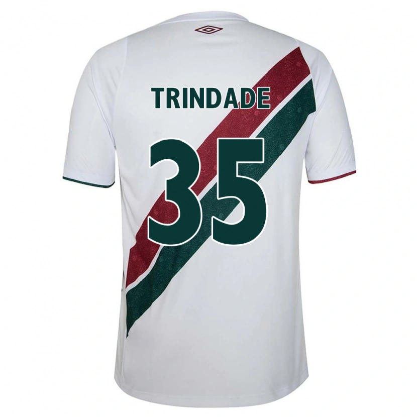 Danxen Mulher Camisola Andre Trindade #35 Branco Verde Bordô Alternativa 2025/26 Camisa