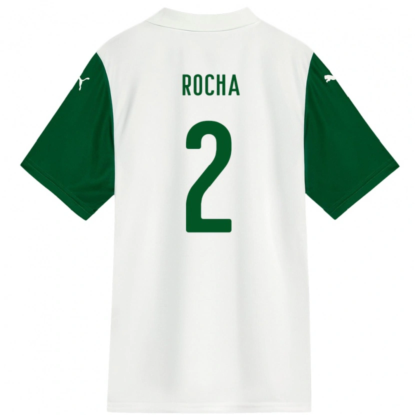 Danxen Mulher Camisola Marcos Rocha #2 Branco Verde Alternativa 2025/26 Camisa