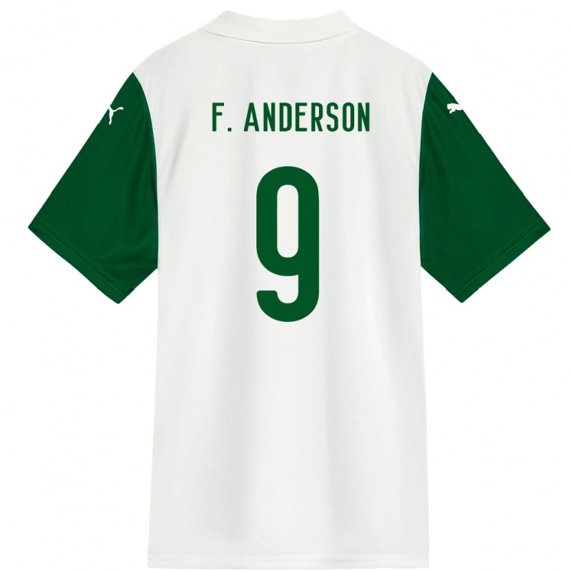Danxen Mulher Camisola Felipe Anderson #9 Branco Verde Alternativa 2025/26 Camisa