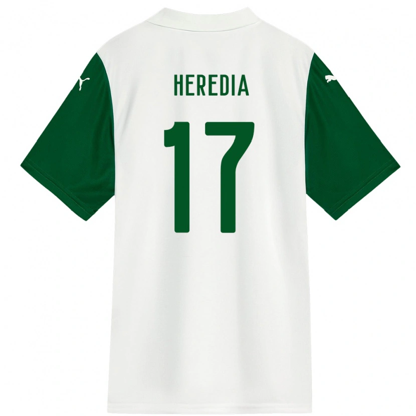 Danxen Mulher Camisola Jesus Heredia #17 Branco Verde Alternativa 2025/26 Camisa