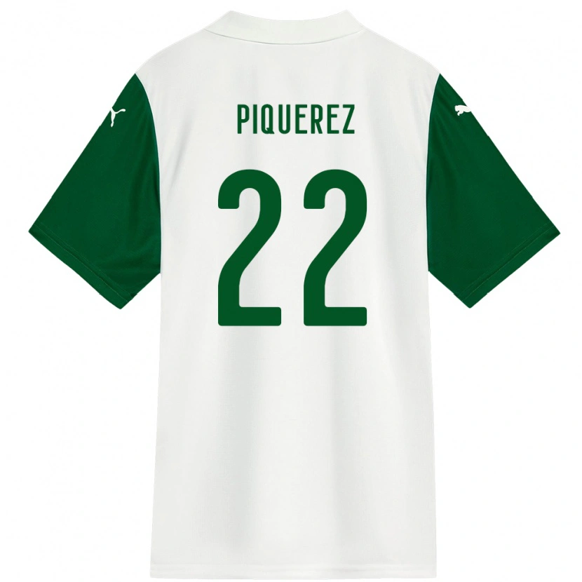 Danxen Mulher Camisola Joaquín Piquerez #22 Branco Verde Alternativa 2025/26 Camisa