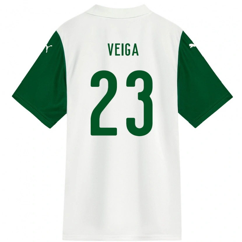 Danxen Mulher Camisola Raphael Veiga #23 Branco Verde Alternativa 2025/26 Camisa