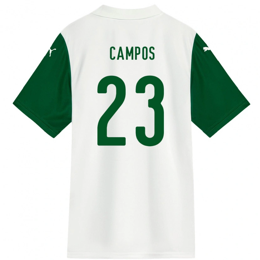 Danxen Mulher Camisola Victor Campos #23 Branco Verde Alternativa 2025/26 Camisa