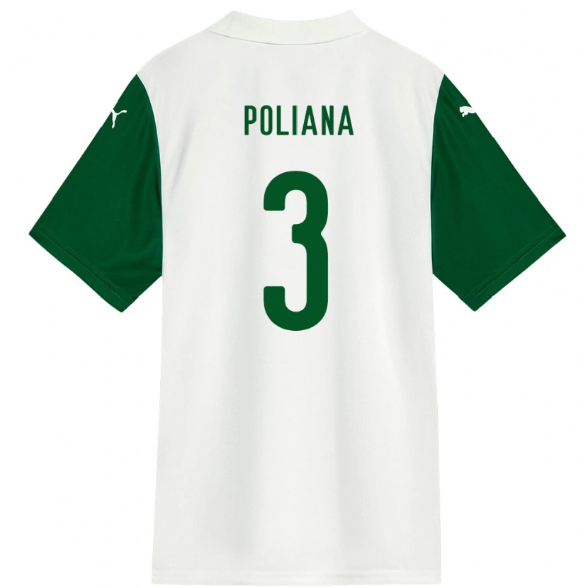 Danxen Mulher Camisola Poliana #3 Branco Verde Alternativa 2025/26 Camisa