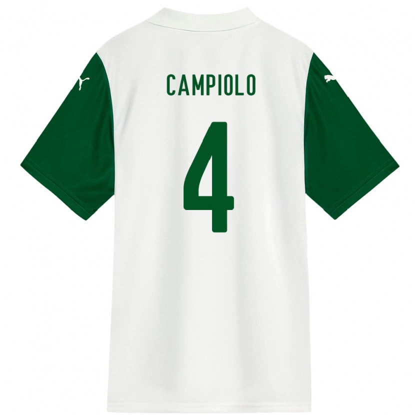 Danxen Mulher Camisola Giovanna Campiolo #4 Branco Verde Alternativa 2025/26 Camisa