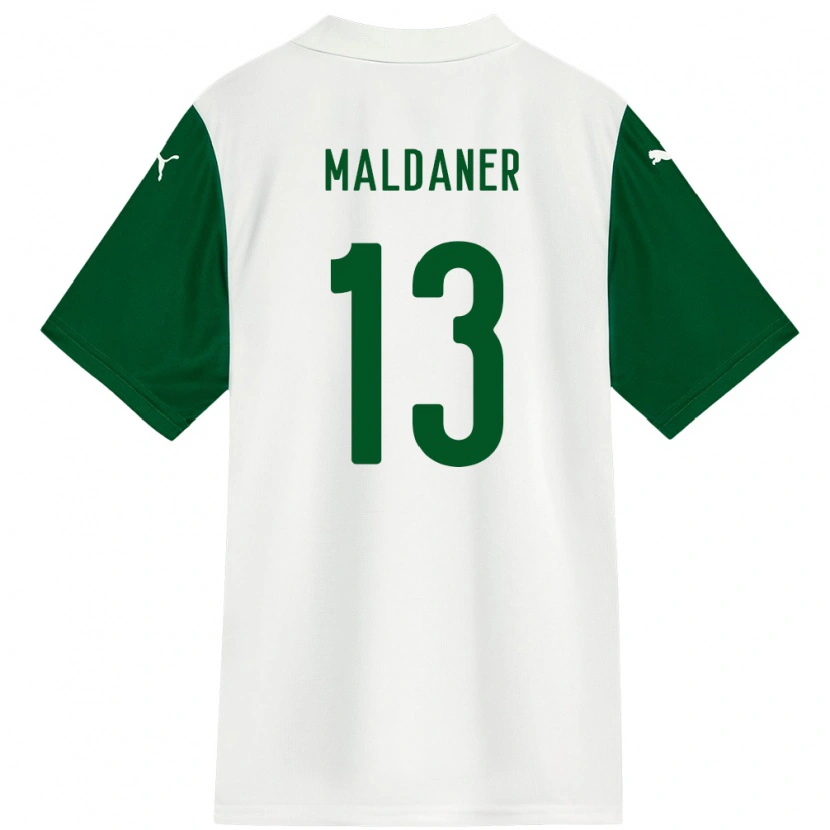 Danxen Mulher Camisola Pati Maldaner #13 Branco Verde Alternativa 2025/26 Camisa