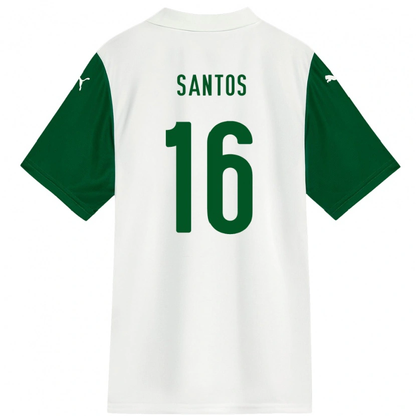 Danxen Mulher Camisola Gaby Santos #16 Branco Verde Alternativa 2025/26 Camisa