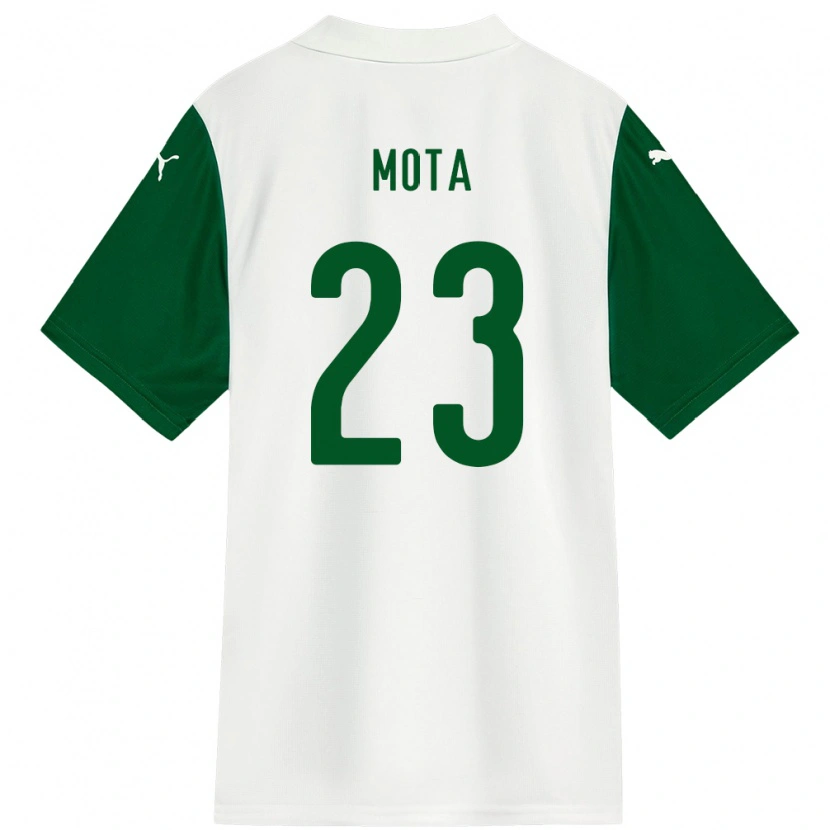 Danxen Mulher Camisola Flávia Mota #23 Branco Verde Alternativa 2025/26 Camisa