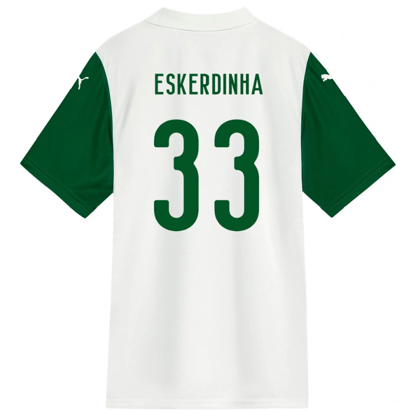 Danxen Mulher Camisola Eskerdinha #33 Branco Verde Alternativa 2025/26 Camisa