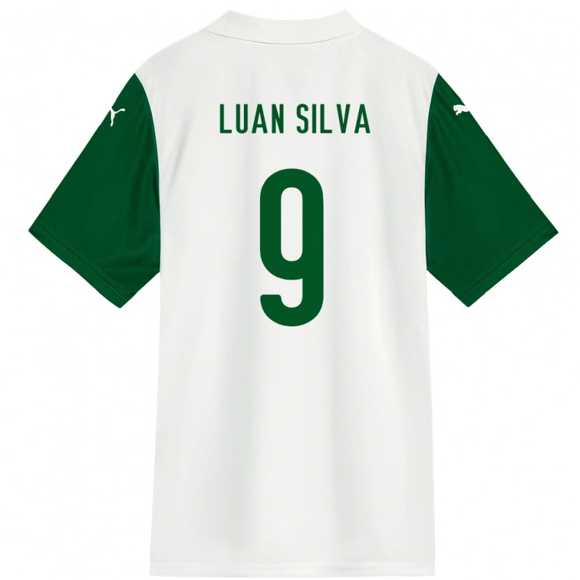 Danxen Mulher Camisola Luan Silva #9 Branco Verde Alternativa 2025/26 Camisa