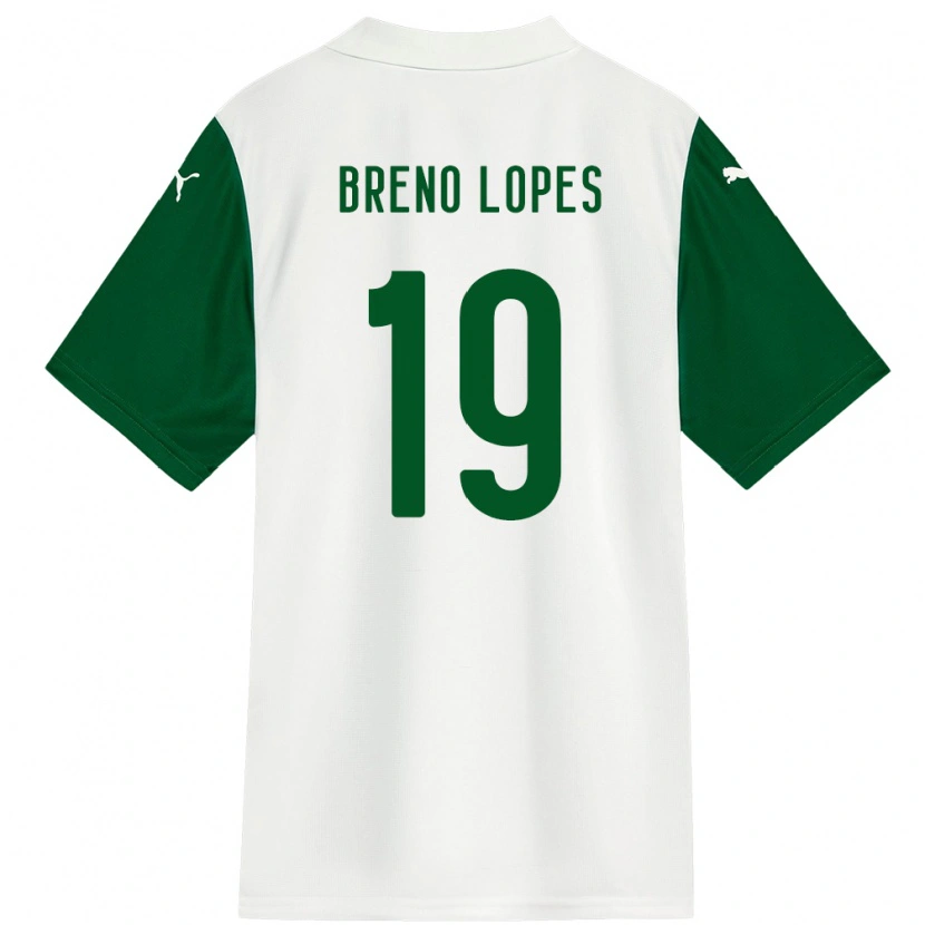 Danxen Mulher Camisola Breno Lopes #19 Branco Verde Alternativa 2025/26 Camisa