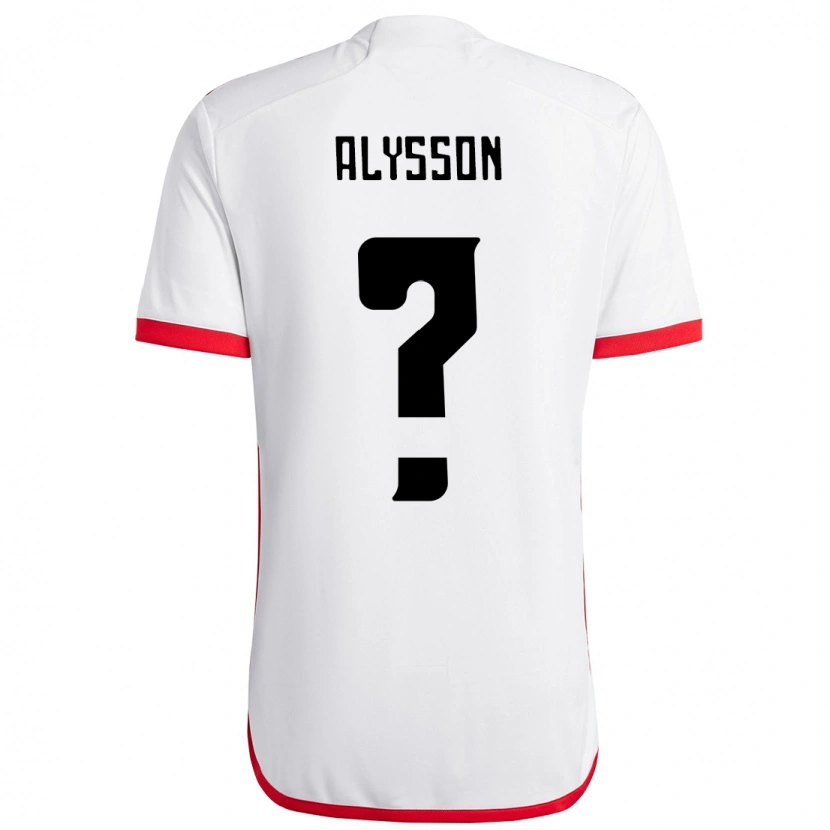 Danxen Mulher Camisola Alysson Aguiar #0 Branco Vermelho Alternativa 2025/26 Camisa