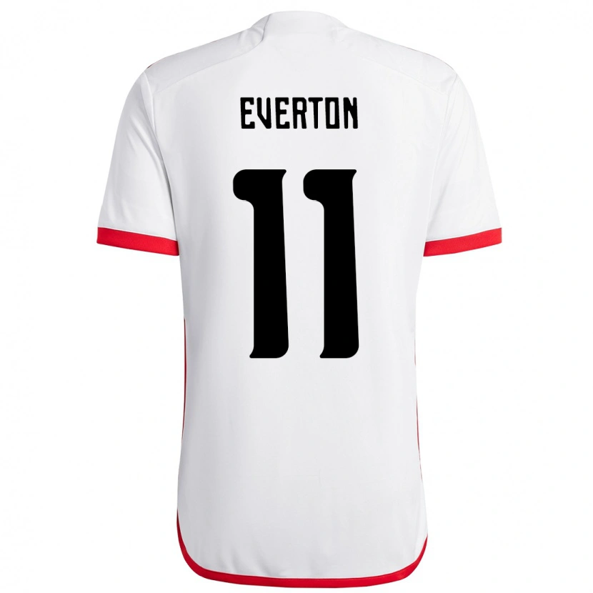 Danxen Mulher Camisola Everton #11 Branco Vermelho Alternativa 2025/26 Camisa
