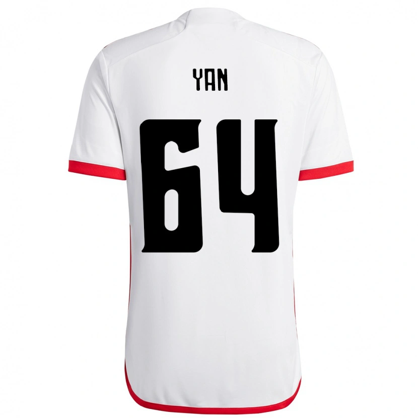 Danxen Mulher Camisola Wallace Yan #64 Branco Vermelho Alternativa 2025/26 Camisa